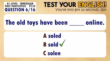 Irregular Past Participles QUIZ Part 4 | Test Your English #learnenglish
