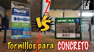 Tapcon  Spax Ra  || Tornillos para concreto SIN usar TAQUETE/tarugo