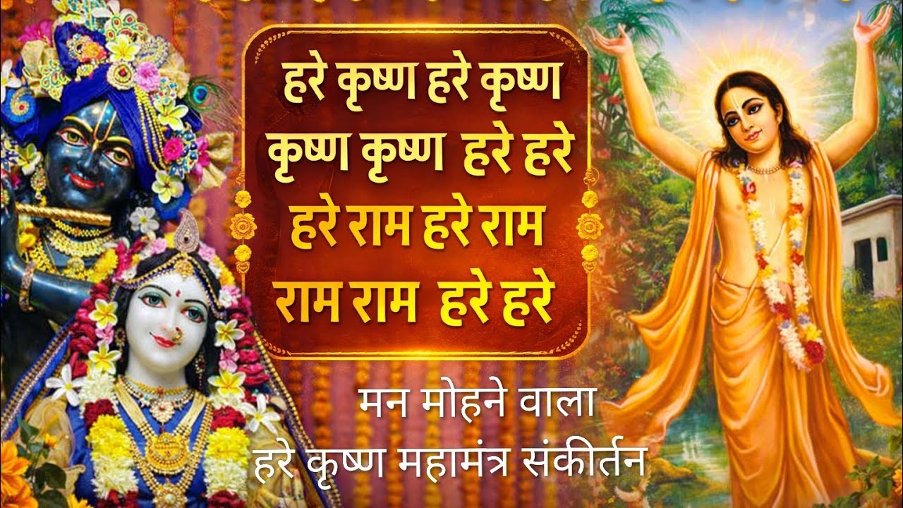 हरे कृष्ण महामंत्र संकीर्तन Iskcon temple foreign 