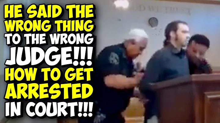 NEVER Say What He Said To A JUDGE!!! How To Get ARRESTED In Court!!!