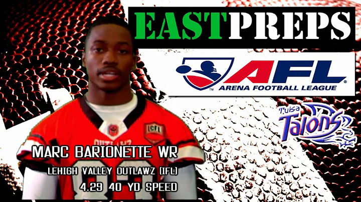 EAST PREPS Marc Barionette Lehigh Valley AFL PRIVATE WORKOUT