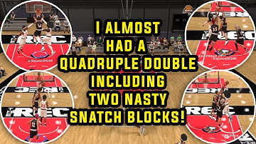 NEAR QUADRUPLE DOUBLE WITH TWO NASTY SNATCH BLOCKS! NBA 2K20 6