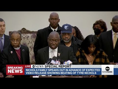 Tyre Nichols family, attorney Ben Crump speak ahead of Memphis police brutality body cam release