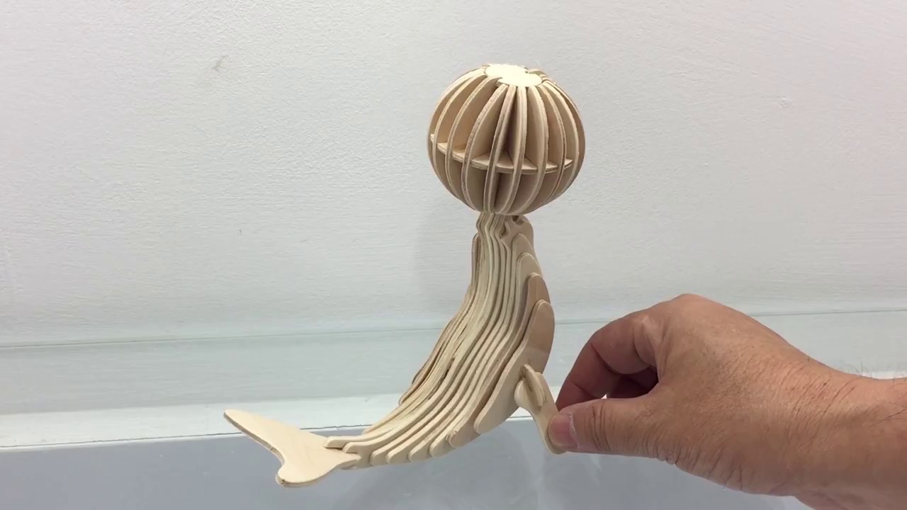 DIY 3D Woodcraft Construction Kit Sea Lion YouTube