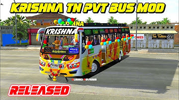 KRISHNA TN PVT BUS MOD RELEASED😎|BUSSID REVIEWS|