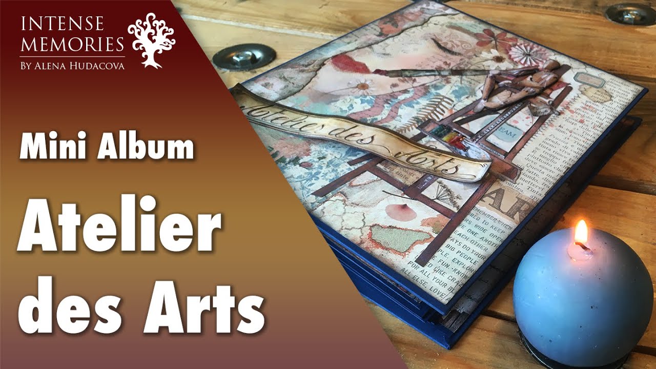 Atelier des Arts | Scrapbook mini album walkthrough | Papers by Stamperia | 