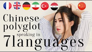 Chinese polyglot speaking in 7 languages  (subtitles)