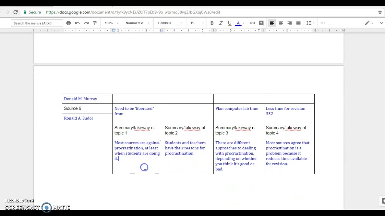 literature review graphic organizer