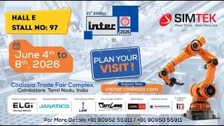 Visit Simtek At Hall E 97 Intec 2026 In Codissia