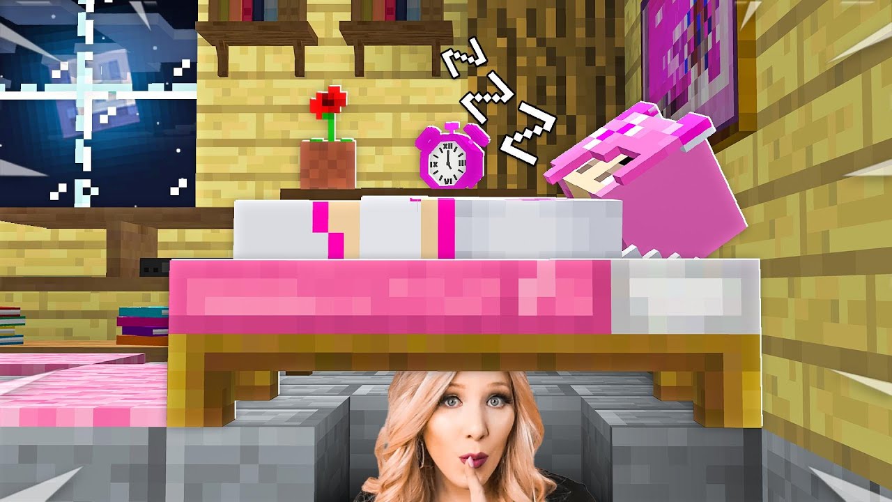 I Spent 24 Hours In Leah Ashe S Minecraft House She Had No Idea