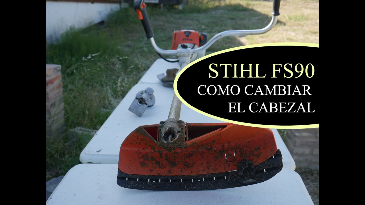 Desbrozadora Stihl FS 90 Como cambiar el cabezal - YouTube