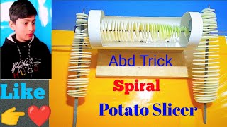 Best homemade spiral potato cutter ❤️! diy spring potato slicer🤩 ! Potato Cutting Machine🥰
