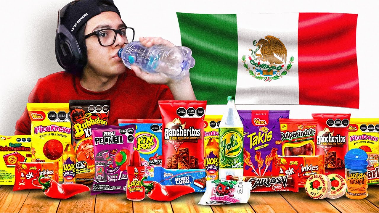 😈 PERUANO prueba DULCES MEXICANOS 🤠