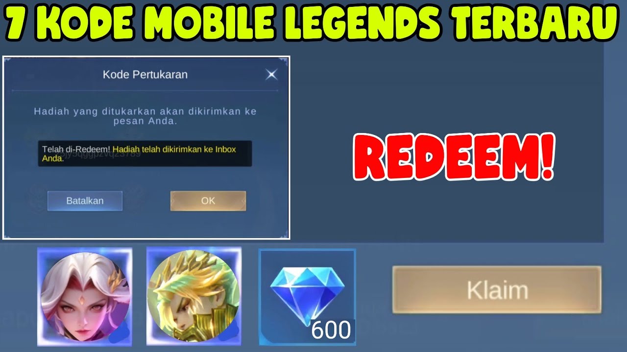 LOGIN SEKARANG! 7 KODE REDEEM MOBILE LEGENDS TERBARU | KODE REDEEM ML ...