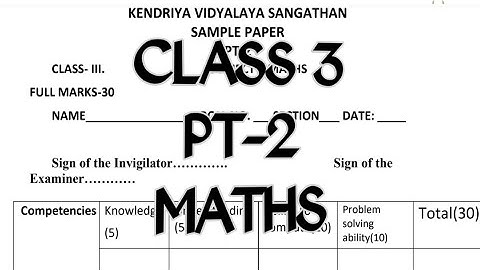 kvs class 3 maths /pt2 exam question paper #kv #kvs #maths #ncert #kvexam  @KVS360