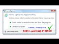How to fix Internet explorer has stopped working | Crashing | Freezing Error