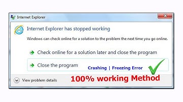 How to fix Internet explorer has stopped working | Crashing | Freezing Error