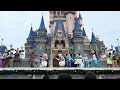 Rainy Day Modified Mickey’s Magical Friendship Faire Castle Stage Show Magic Kingdom Disney World