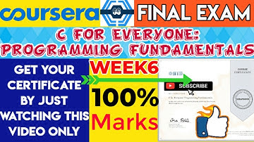Coursera : C For Everyone : Programming Fundamentals Final Quiz