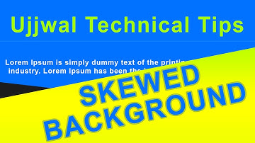 Skewed Background With HTML CSS | Technical Tips