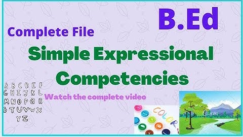 B.Ed (Simple expressional competencies) Complete file #B.Ed P.U. #SEC File