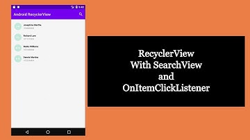 Android recyclerview with search/filter and onclicklistener
