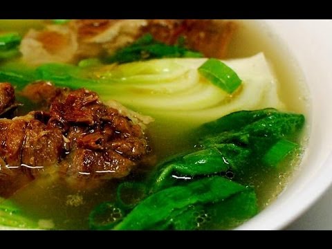 Beef with Baby Bok Choy Soup : Authentic Chinese / Cantonese cooking.