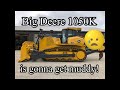 John Deere 1050K dozer pushing dirt and ripping rock along with 850J