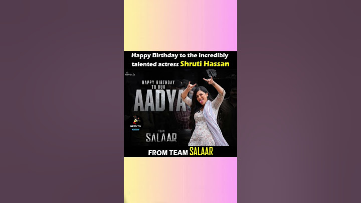 Happy Birthday to the incredibly talented actress Shruti Hassan 🎊 #teamsalaar #happybirthday