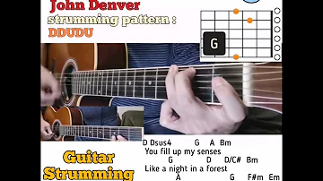 Annie's Song - John Denver guitar chords w/ lyrics & strumming tutorial