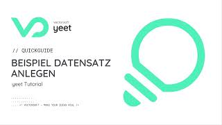 yeet Tutorials: Quick Guides – How to create a sample data set