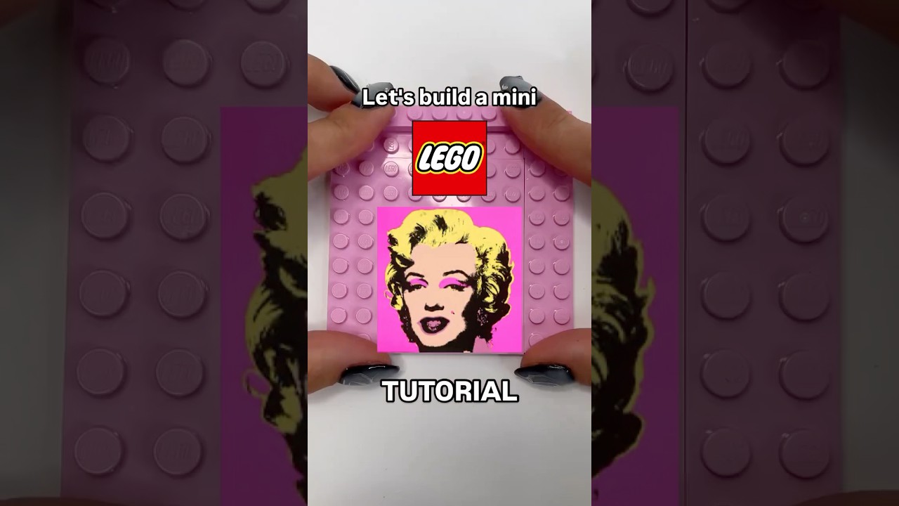 I built a mini LEGO Marilyn Monroe frame by Andy Warhol from 1967 🩷 
