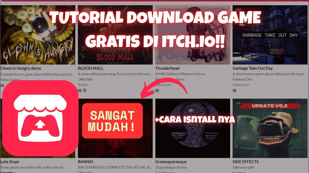 TUTORIAL MUDAH DOWNLOAD GAME GRATIS DI ITCH.IO DAN CARA PASANGNYA ...