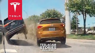 TESLA VS IDIOTS IN CARS, BAD DRIVERS & CAR CRASHES | TESLACAM STORIES 83