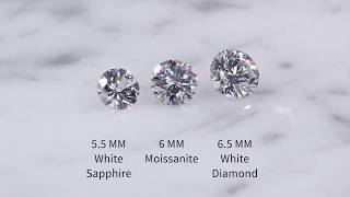 Diamond Alternatives Comparison Video with Moissanite and White Sapphire