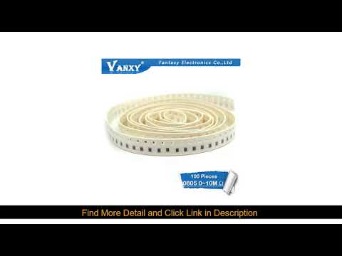 Slide 100Pcs 0805 SMD 1/8W chip resistor 0R ~ 10M 0 10R 100R 220R 330R 470R 1K 4.7K 10K 47K 100K 0