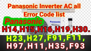 Panasonic Inverter AC All Error Code|how to remove ac error code in Panasonic|