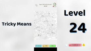 Tricky Means Level 24 - Spot 30 fluffy Birds! | Walkthrough | SolutionGuruji