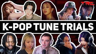 Reactors try to take on the K-pop Tune Trials! | K-Pop Music Quiz Challenge