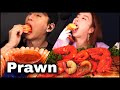 Mukbangers consuming prawns/shrimp