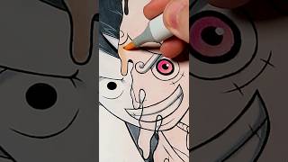 Drawing Luffy Liquid Art
