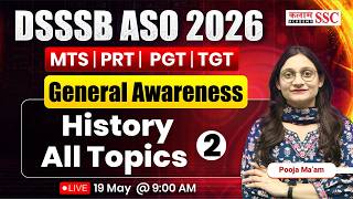 DSSSB ASO 2026 General Awareness | All Topics Complete Revision | ASO History by Pooja Ma’am