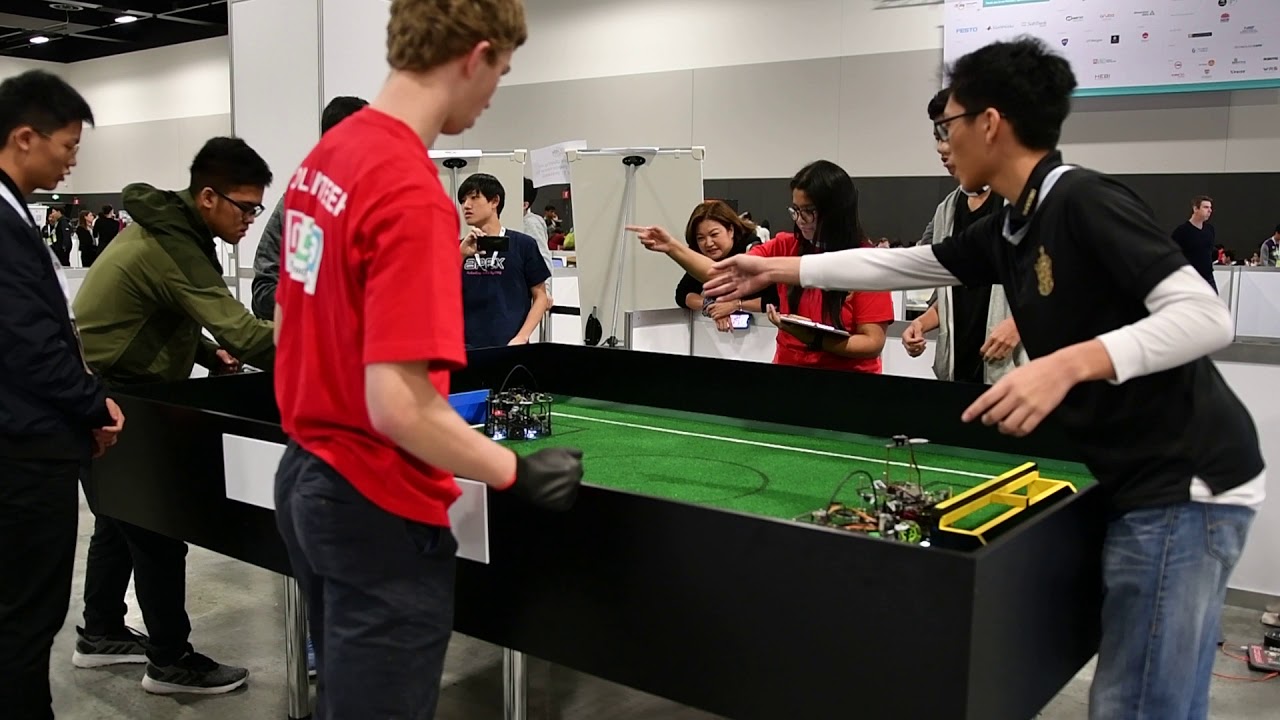 Team Raffles vs Apex, 1st Half, RoboCup Junior Soccer Lightweight ...