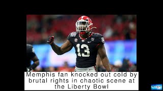 Memphis fan knocked out cold by brutal rights in chaotic scene at the Liberty Bowl