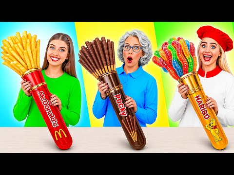 Me vs Grandma Cooking Challenge | Amazing Creative Tricks by Candy DO