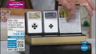 10376 BC NGCCertified Widow's Mite Judaean Prutah Coin