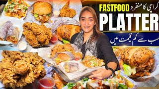 North Karachi K Sabse Sasta Platter|Cold Drink Free|ZingerFries|Melted Cheese Burger|Zinger Roll ETC