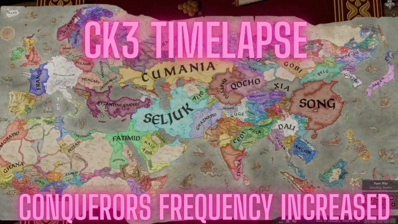 CK3 Timelapse : Conquerors Frequency 100% increased