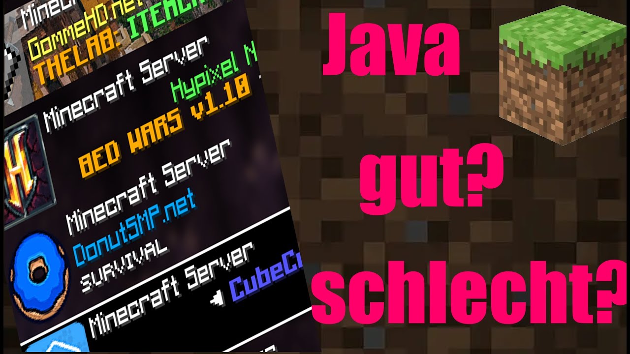 Wie sind die MINECRAFT JAVA Server? - YouTube