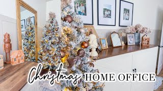 Download Lagu CHRISTMAS DECORATE WITH ME // COZY NEUTRAL CHRISTMAS HOME OFFICE // CHARLOTTE GROVE FARMHOUSE MP3